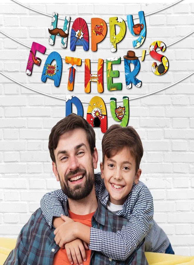 Festiko® Happy Father's Day Banner Decoration, Superhero Theme Father's Day Decoration, Fathers day Party Decoration - Image 4